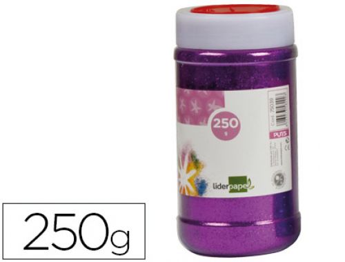Purpurina liderpapel fantasia cor violeta metalizado frasco de 250 gr , Liderpapel , 75039 , 8423473750395